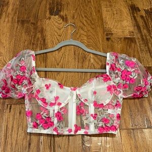 Floral crop top